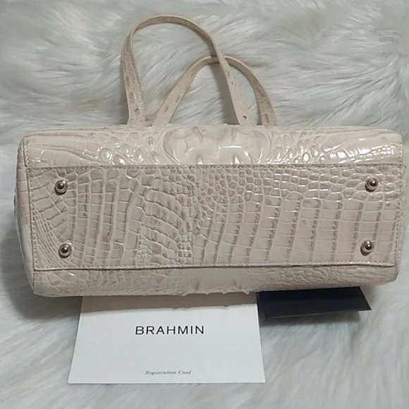 SOLD!! NWT Alice Sunglow Melbourne Genuine Leather Brahmin Bag W Dust Bag - Picture 11 of 16